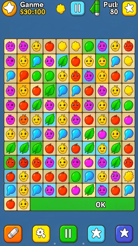 tempototo - Menunjukkan salah satu level yang penuh warna dalam TEMPOTOTO.